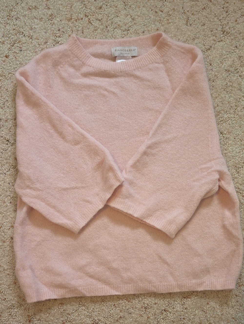 Biancoblù Pastel Pink Crewneck Sweater